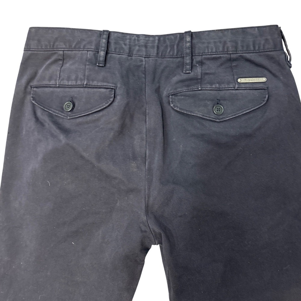 Burberry Brit Mens Navy Blue Cotton Stretch Chino Pants Size 29x32 Straight Leg